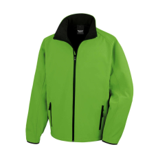 Result Férfi Softshell Hosszú ujjú Result Printable Softshell Jacket - M, Vivid Zöld/Fekete