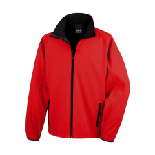 Result Férfi Softshell Hosszú ujjú Result Printable Softshell Jacket - S, Piros/Fekete férfi kabát, dzseki