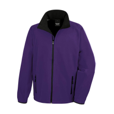 Result Férfi Softshell Hosszú ujjú Result Printable Softshell Jacket - XL, Lila/Fekete férfi kabát, dzseki