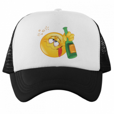 Részeges Emoji - Trucker Hálós Baseball Sapka női sapka