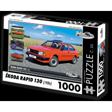Retro autó puzzle Škoda Rapid 1300 1986 puzzle, kirakós