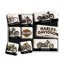 RETRO Harley Davidson Bikes - Mágnes szett hűtőmágnes