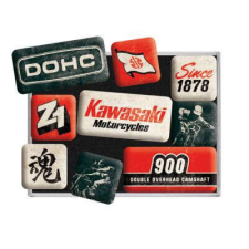 RETRO Kawasaki Motorcycles 1878 - Mágnes szett hűtőmágnes