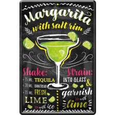  RETRO Margarita With Salt Rim Fémtábla dekoráció