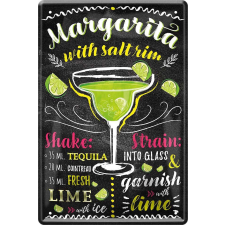 RETRO Margarita With Salt Rim Fémtábla dekoráció