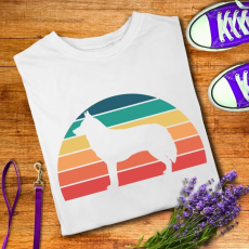  Retro naplemente - husky női póló