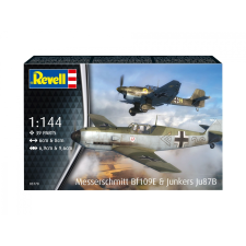 Revell 03770 Messerschmitt Bf 109E & Junkers Ju87B repülő makett 1:144 (03770) autópálya és játékautó