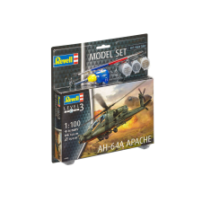  Revell AH-64A Apache 1:100 makett készlet festékkel, ragasztóval (64985) makett