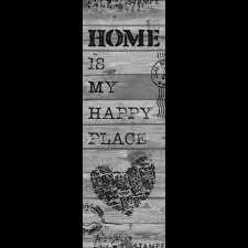 REX DECO FUTÓSZŐNYEG 50X150CM SZÜRKE-FEKETE HAPPY PLACE lakástextília
