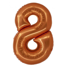 Réz 8-as Copper szám fólia lufi 76 cm party kellék