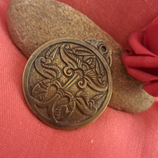  Réz mandala medál 3 cm-es /1/ medál