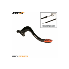 RFX Fékkar RFX Pro standard kemény eloxált fekete/narancs KTM 85 egyéb motorkerékpár alkatrész