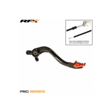 RFX Fékpedál RFX Pro standard keményanodizált fekete / narancssárga SX-F / FC 2016 után egyéb motorkerékpár alkatrész