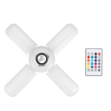 RGB led izzó beépített hangszóróval és távirányítóval - E27 foglalatban világítás