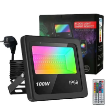  RGB LED reflektor, távirányítóval - 100 W kültéri izzósor