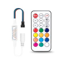  RGB LED-sor vezérlő (LED2017-21KEY, 5V-12V) világítási kellék