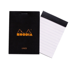 Rhodia Jegyzettömb Clairefontaine Rhodia Black A/6 80 lapos vonalas jegyzettömb
