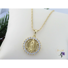 Ria antiallergén Szűz Mária medálos nyaklánc -14K nyaklánc