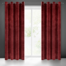 Ria bársony sötétítő függöny Sötét bordó 140x250 cm lakástextília