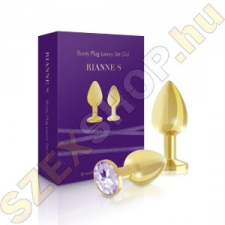 Rianne S Booty Plug Set luxus análdildó (plug) szett - arany - 2 darab anál