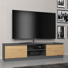 Riano MIX RTV140 TV állvány, 140x36x40 cm, antracit-tölgy tv állvány és fali konzol