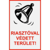  Riasztóval védett terület - műanyag, 160*240mm