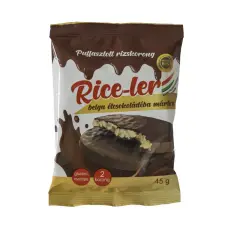  Rice-ler puffasztott rizskorong étcsokoládéba mártva 45 g csokoládé és édesség