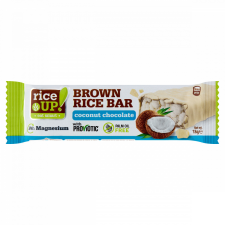  RiceUp! puffasztott barna rizsszelet kókuszos ízű fehércsokoládéval 18 g reform élelmiszer