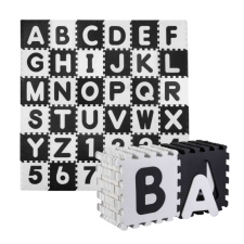 Ricokids 36db XXL Óriás Szivacs puzzle 180x180cm - Fekete, Fehér játszószőnyeg