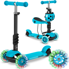 Ricokids 3in1 Háromkerekű Roller világítós kerekekkel - türkizkék roller