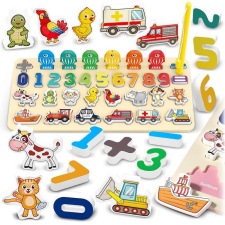 Ricokids Fa oktató tábla számokkal, állatokkal és járművekkel Ricokids 781400 kreatív és készségfejlesztő