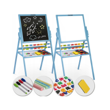 Ricokids Mágneses/kréta tábla gyerekeknek számlálóval WoodTable XL Szín: kék kreatív és készségfejlesztő
