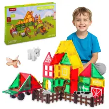 Ricokids mágneses oktató építőkocka állatfarm RK-781 barkácsolás, építés