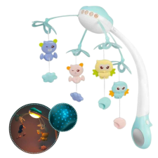 Ricokids Projektoros kiságyforgó, távirányítóval - kék bébijáték kiságyra
