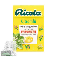 Ricola Citromfű gyógynövényes cukorka 40g diabetikus termék