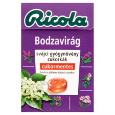 Ricola gyógynövény cukorka 40 g bodzavirág cukormentes (gluténmentes, laktózmentes) csokoládé és édesség
