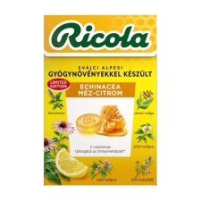 Ricola Ricola echinacea mézes cukormentes svájci gyógynövényes cukorka - 40g reform élelmiszer