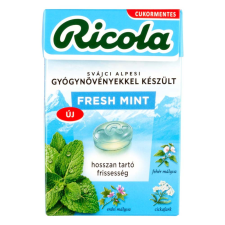 Ricola Ricola fresh mint cukormentes svájci gyógynövényes cukorka - 40g reform élelmiszer