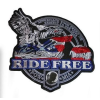  Ride Free - Pow Mia hátfelvarró, nagyméretű