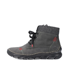 Rieker 55031 45 női bokacsizma, sportos, fűzős női csizma, bakancs