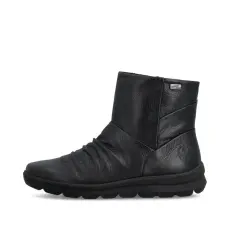 Rieker TEX Z0066 00 vízálló női cipzáras bőr bokacsizma