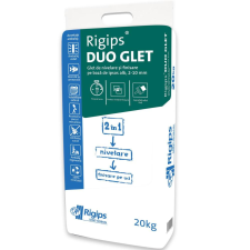 Rigips Glett, beltéri, Rigips DuoGlett, 20 kg glett, gipsz, csemperagasztó, por