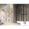 Riho Lucid GD203 120x90 matt fekete zuhanykabin GD212B090