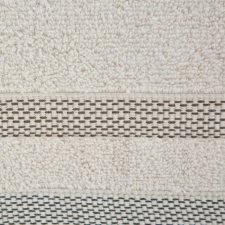  Riki csíkos pamut törölköző Bézs 50x90 cm lakástextília