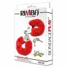 Rimba Police Handcuffs With Soft Red Fur - plüss kötöző (piros) bilincs