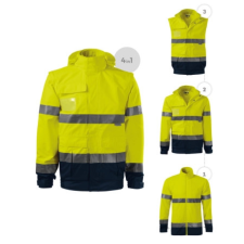 Rimeck ADL5V2 HV GUARD 4 az 1-ben jól láthatósági kabát (sárga, 3XL) láthatósági ruházat
