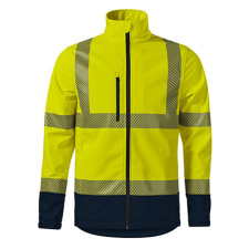 Rimeck ADL5V3 HV DROP Jól láthatósági softshell kabát (sárga, 4XL) láthatósági ruházat