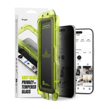 Ringke Easy Slide Privacy - iPhone Air edzett üvegfólia (2db), felhelyező kerettel mobiltelefon kellék