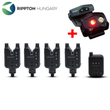 RIPPTON - BiteKeeper Pro kapásjelző+Ajándék StellarLight fejlámpa - Fekete 4+1 kapásjelző