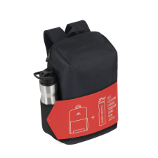 RivaCase Regent 8068 15.6" Notebook hátizsák acél kulaccsal - Fekete (4260403574003) számítógéptáska